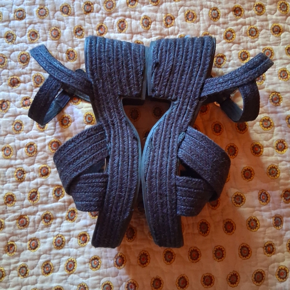 Platform Black Sandals